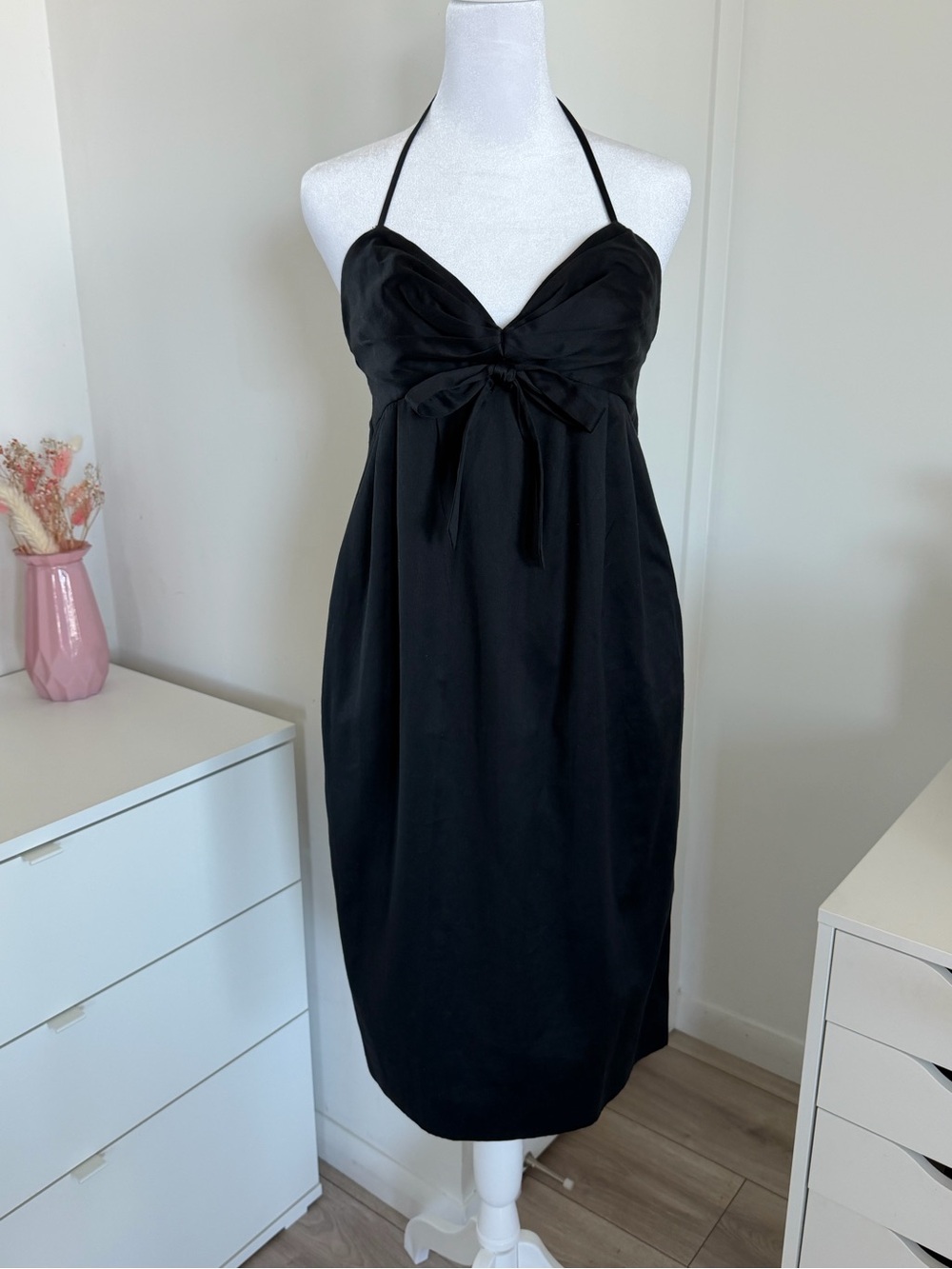 AUTHENTIC Chloé Black Halter Dress w/ Pockets - French 38 (Fits US 2)